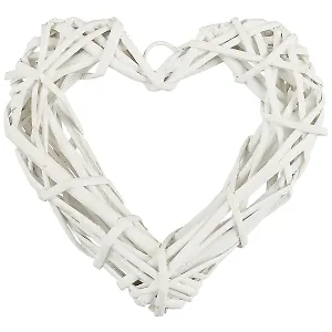 Заготовка из ротанга Сердце, 20*20, белый (2 вида) (11-00500-302520)