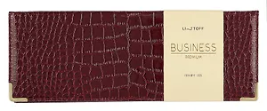 Планинг дат. 2025г. 56л "Business Premium. Lizard" бордо, 7Б, тв.переплет, настольный, иск.кожа, обл.поролон, евроспираль, съемный тонир.блок, мет.уголки, инд.уп