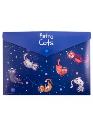 Папка-конверт А4 на кнопке "Astro Cats" — 257713 — 1