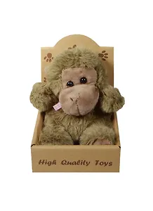 Обезьянка серая в крафт коробке