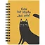 Записная книжка А6 120л кл. "Silly", черный кот, мягк.переплет, спираль — 2897781 — 1