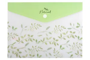 Папка-конверт А5 на кнопке "NATURAL LEAVES ", Hatber