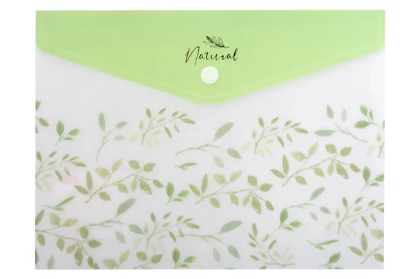 Папка -конверт «Natural leaves» А5 на кнопке, Hatber 3147204 — 1