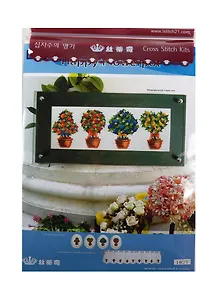 Набор для вышивания, DOME, Цветочные горшки, 26*9, (250102)