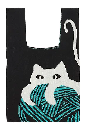 Сумочка вязаная Котик с клубком (текстиль) (20х33) (12-11515-B004) 3045426