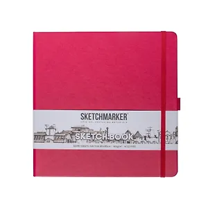 Скетчбук 20*20 80л "Sketchmarker" маджента, 140г/м2, слоновая кость, тв.обл.
