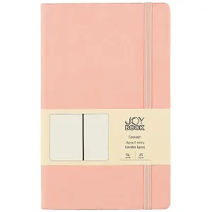 Книга для записей А5 96л тчк. "Joy Book. Персиковый пунш" иск.кожа, тв.переплет, ляссе, резинка, инд.уп.