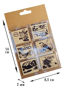 Стикеры Марки Живая природа (6шт.) (дерево) (ST1520031)