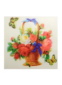 Салфетки бумажные Корзинка цветов (335454) (33х33см) (набор/20шт.) (Страна Карнавалия) (упаковка)
