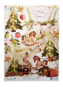 Декупажная карта Время праздника А4 (DK3049) (упаковка)