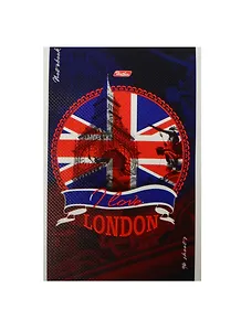Блокнот А5 96л кл. "London" скоба, выб.лак, Hatber