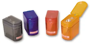 Точилка пластик, крышка, два отверстия, ассорти, Brunnen