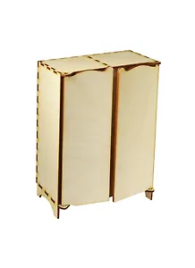 Кукольная мебель Шкаф (141485) (139х66х180мм) (игрушка из дерева) (упаковка)