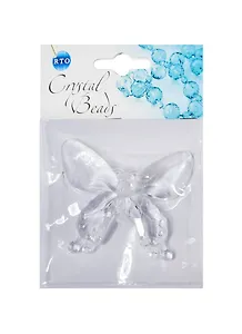 Бусины Кристальная игра Бабочка прозрачная (CRP127) (1шт) (упаковка)