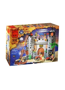Конструктор пласт. Пиратская крепость с фигурк. и аксесс. (BRICK310) (136160) (362дет.) (6+) (коробка) (40х6х27см) (в кор. 24шт)