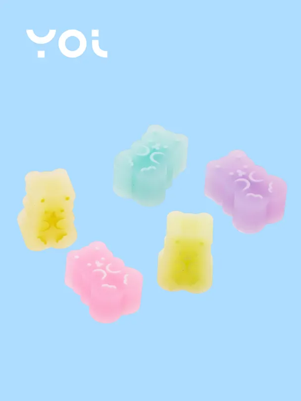 Ластик «Bears», Yoi, 5 штук, в ассортименте 2900985 — 2