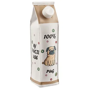 Пенал «Пакет молока с мопсом», 22 х 6 см