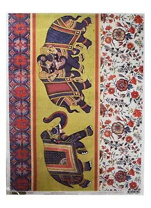 Рисовая бумага для декупажа Craft Premier Индийские слоны (CP08516) (28,2х38,4см) (25г/м) (упаковка) (Астра Севен)