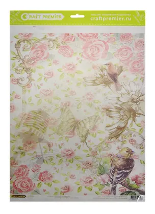 Рисовая бумага для декупажа Craft Premier Шебби (CPD0564) (А3) (25г/м) (упаковка) 2508686