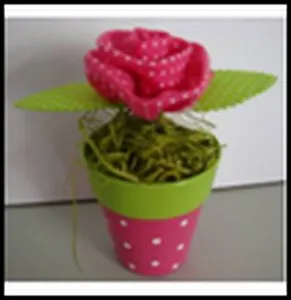 Декорат. украшение для интер. Цветочек в горшочке (23302) (14см)