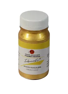 Краска акриловая "Деколор" золото геральдик,100мл,банка, Таир