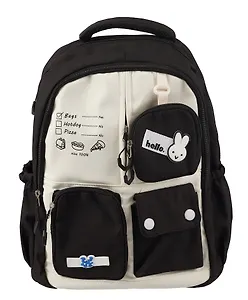 Рюкзак школьный, подростковый черно-белый "Кролик", Yoi