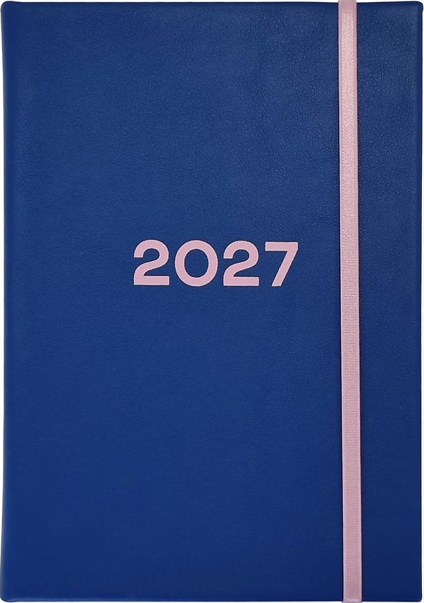Ежедневник дат. 2027г. А5 176л 140*200 "Color" синий, иск.кожа, тв.переплет, резинка, кармашек, 2 ляссе, шелкография 3172380 — 1