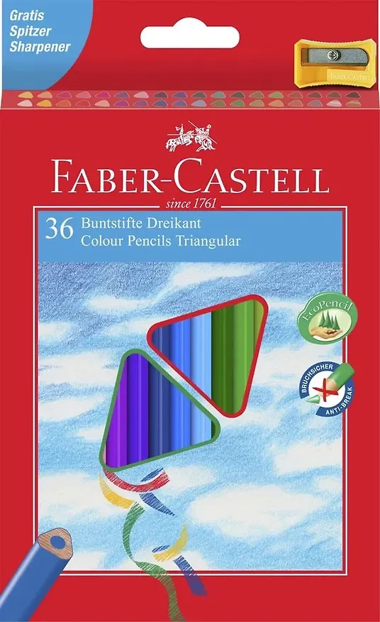 Карандаши цветные Faber-Castell, 36 цветов с точилкой 255803 — 1