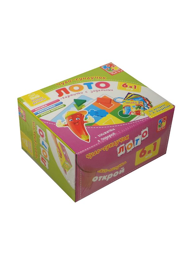 НИ Лото (6 в 1) (3+) (VТ4207-18) (24 фигуры 8 карт. Инстр.) (Vladi Toys) (коробка) 2489399 — 1