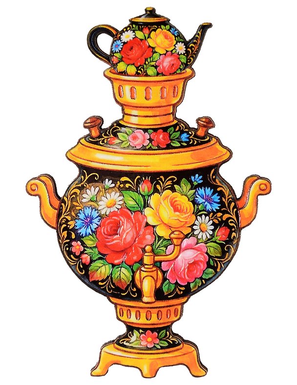 Магнит Самовар Жостовский (6х9) (дерево) (м1217) 3181131 — 1