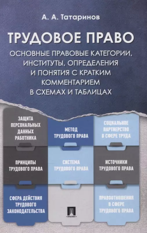 Трудовое право: основные правовые категории, институты, определения и понятия с кратким комментарием в схемах и таблицах