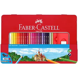 Карандаши цветные Faber-Castell, 48 цветов с ластиком и точилкой