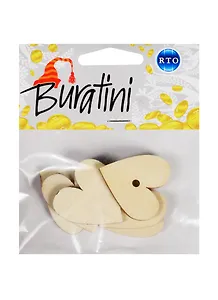 Набор декоративных элементов РТО Сердечки (DZ40021) (Buratini) (фанера) (упаковка)