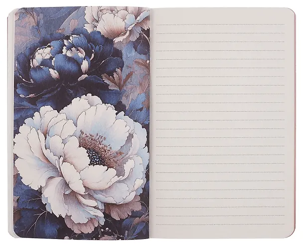 Книга для записей 130*210 32л "Creative. Inspired by William Morris (пионы синие и белые)" скрепка 3092666 — 8