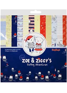 Набор бумаги для скрапбукинга Морские приключения (15х15 см) (SCB220613009) (12 листов) (ScrapBer