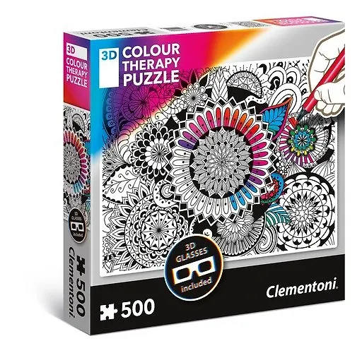 Арт-терапия, Пазл Clementon Цветок 500эл.+3D очки 35053 342795 — 1