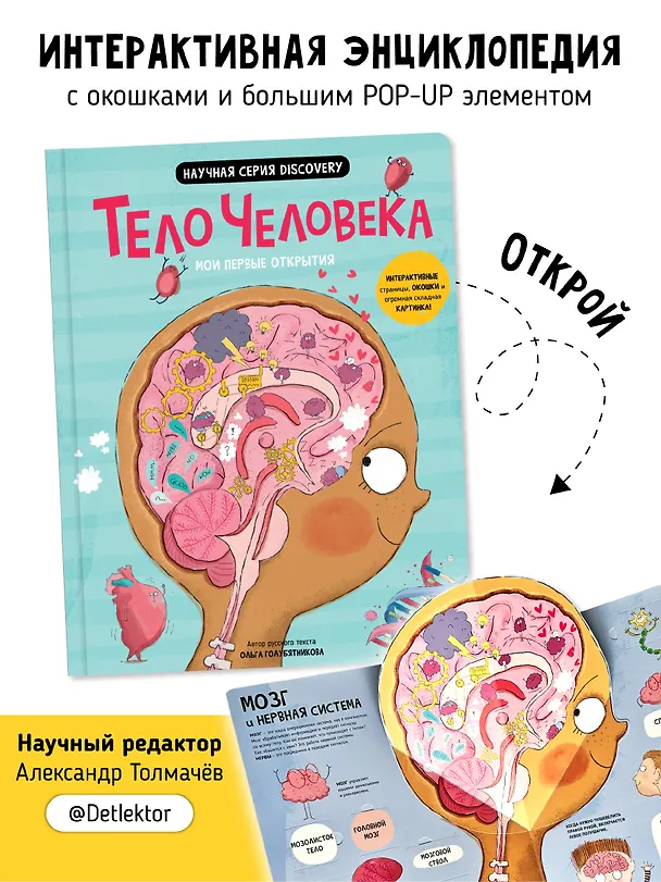 Книга Мои первые открытия «Тело человека» (Аня де Ломберт) — 2