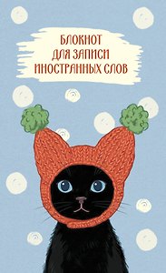 Блокнот для записи иностранных слов 84x108/32 (Кот в шапке)