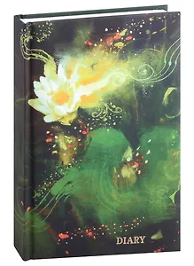 Ежедневник недат. А5 128л "Пруд с лилиями" 7БЦ, с поролоном, ламинация soft touch, тиснение фольгой,  офсет