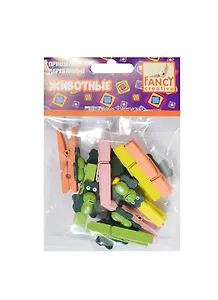 Прищепки деревянные Животные (FD020062) (C22364) (8шт) (3 вида) (Fancy Creative) (3+) (упаковка)