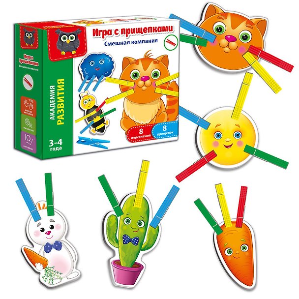 Игра с прищепками Vladi Toys Смешная компания 2789718 — 1