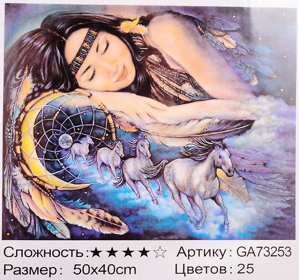 Алмазная мозаика на подрамнике Сон (TZ-13766) (40х50см) (25 цв.) (коробка) (Tukzar) 2796239 — 1