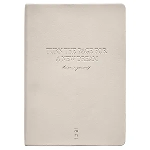 Ежедневник дат. 2025г. А5 176л "Cozy" молочный, иск.кожа, мягк.переплет, блинт.тиснение, тисн.фольгой, ляссе