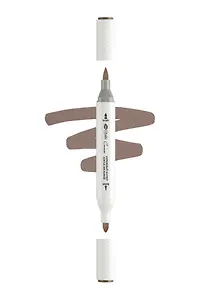 Маркер акриловый "Сонет" коричневый, двусторонний, перо кисть/пуля