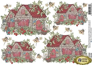 Декупажная карта переводная Мышкин дом (D-030) (упаковка)