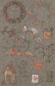 Рисовая бумага для декупажа "Физалис"