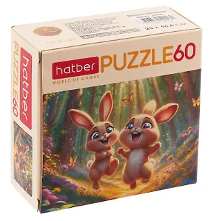 Пазл "Лесные малыши" для детей 60 элементов А5ф 230Х165мм 3098884