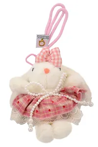Брелок Зайчик (в розовой юбочке) (плюш) (15см) (12-10192025-D137)