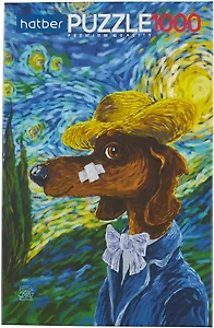 Пазл hatber "Такса-Ван Гог", 1000 элементов. "Premium"