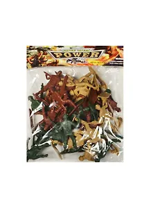 Набор пластмас. игрушек Солдатики на подставке (5см) (01211) (15002107) (30шт) (упаковка)